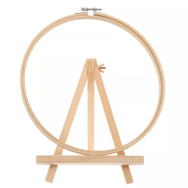 Stickrahmen-Ständer-Set Bambus Kreis 25cm für Stickerei & Kreuzstich-MB