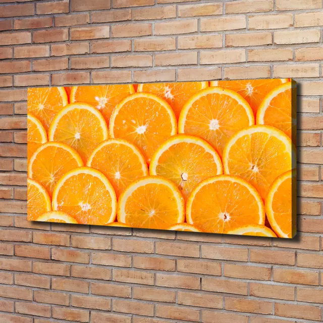 Cuadros Modernos Sobre Lienzo Para el Salón 120x60 Rodajas de naranja