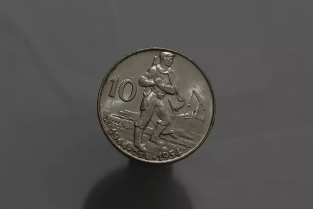 🧭 🇨🇿 CZECHOSLOVAKIA 10 Korun 1954 - Silver .500 - Slovak Uprising B55 #Z9680