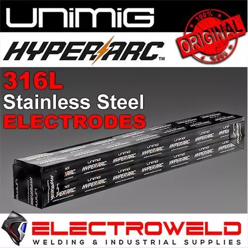 UNIMIG 2.6 3.2mm Hyperarc 316L Stainless Steel Stick Welding Electrodes Rods 2kg