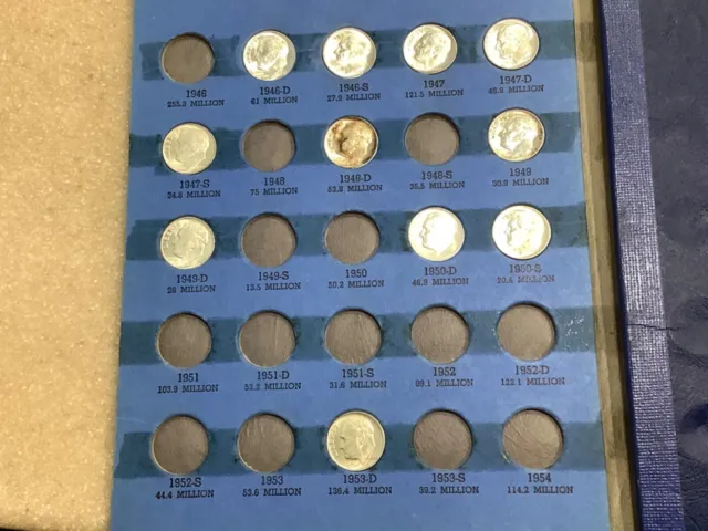 1946--1964 Roosevelt Almost Complete BU Silver Set *Grand Pa’s Collection* Nice1