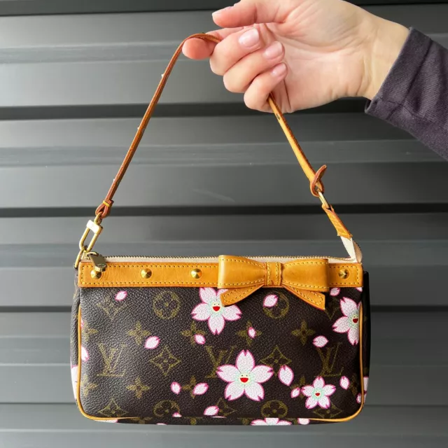 Louis Vuitton Sac retro Monogram Cherry Blossom Hand bag 20*29.5*5.5cm  M92012