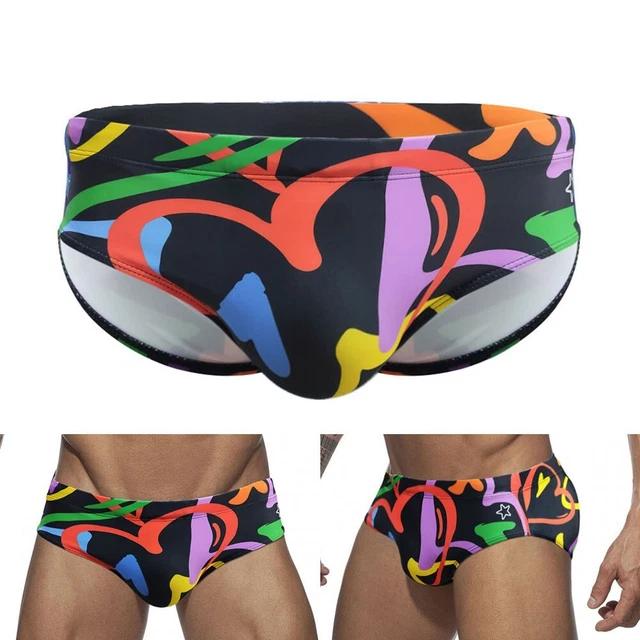 Herren Badeshorts Bademode für Herren Urlaub große Tasche-Tasse Bikini schnell