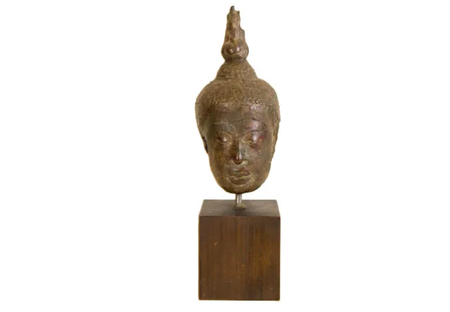 Head One Buddha. Bronze. Thailand. Chen Sen O.Ayutthaya 15 16. Century 7