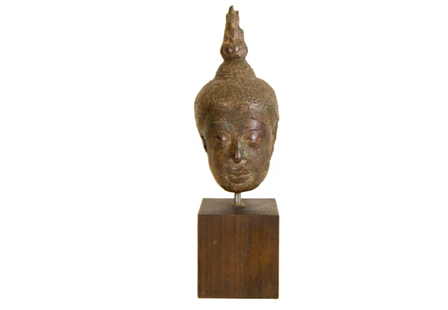 Head One Buddha. Bronze. Thailand. Chen Sen O.Ayutthaya 15 16. Century 7
