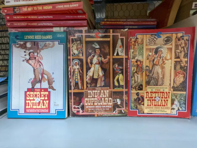 Lot of 3 Indian in the Cupboard Books by Lynne Reid Banks
