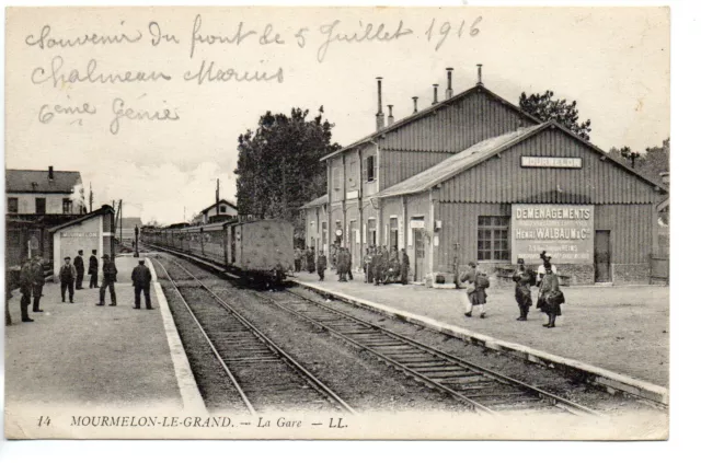 MOURMELON LE PETIT - Marne - CPA 51 - la Gare - un train