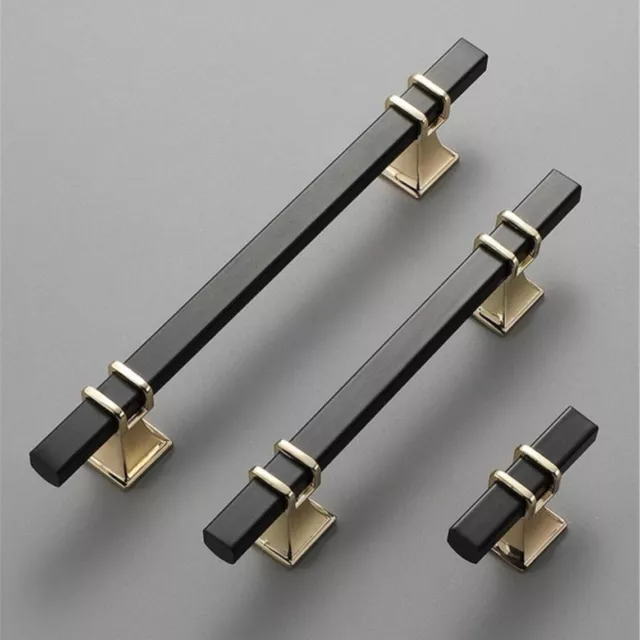 Simple style Black&Gold Drawer Pull  Kitchen cabinet pull Handle Wardrobe Pull