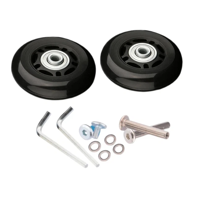 Lot De 2 Roues De Rechange Roses – Axe 6 Mm, Roue 32 Mm – Compatibles Baskets à Roulettes Automatiques (sauf Heelys)