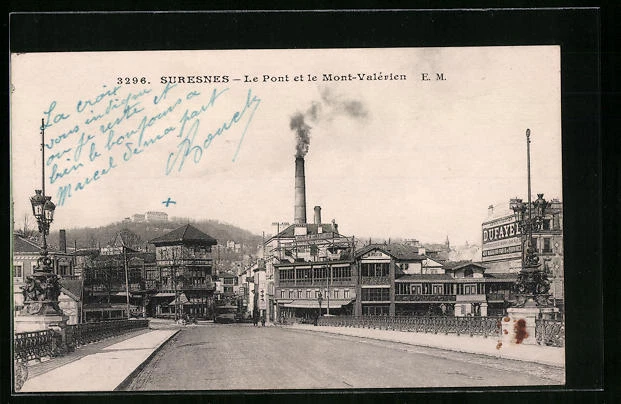 CPA Suresnes, Le Pont et le Mont-Valérien