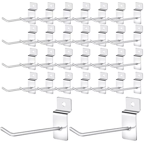 100Pcs 4 Inch Slatwall Hooks, Slatwall Accessories Slat Wall Hooks, Display H...