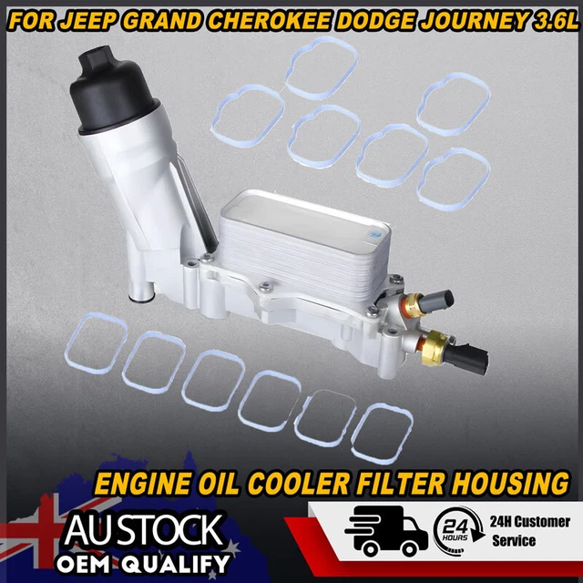 Oil Cooler Filter Housing With Gaskets & Seals For Jeep Grand Cherokee 3.6L 2014-2018