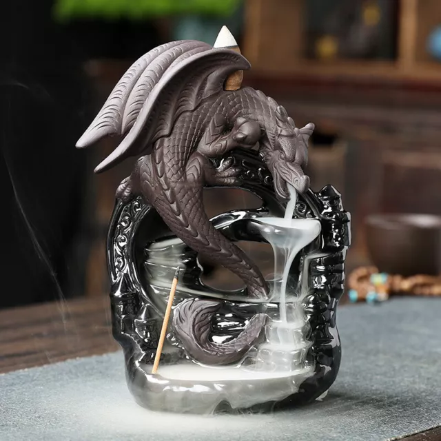 Creative Nordic Dragon Backflow Incense Burner Waterfall Incense Holder for Home