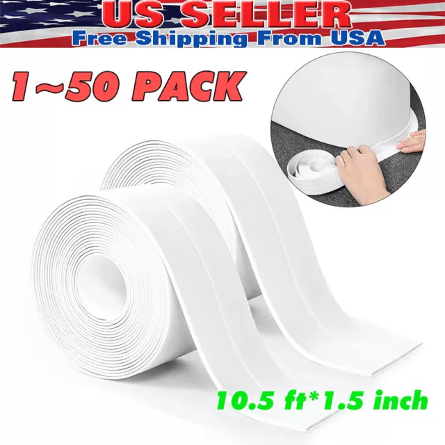 10.5FT PVC Self Adhesive Caulk Sealing Strip Tape For Kitchen Wall Sink Toilet