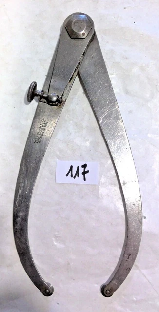 RARE ANCIEN COMPAS D'EPAISSEUR REGLAGE FIN The L S STARRET USA 20.5 cm ...