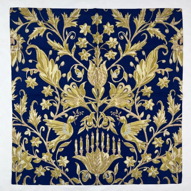Servilletas con estampado floral de pájaro azul amarillo 100 % algodón de 20x20 pulgadas de granero de cerámica 6 piezas