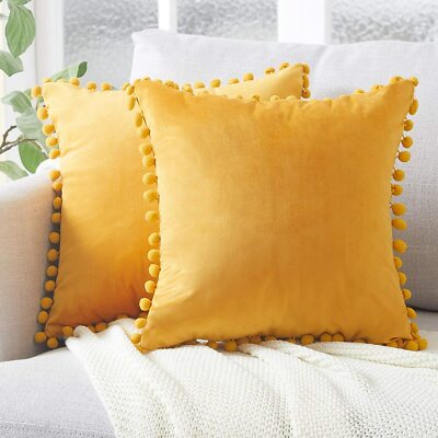 Topfinel Morbido Federe Cuscini Coperture Comode Prugna per vano Decorativi Letto Poliestere Arredo 6 Pezzi Geometria Gialla 40x40cm 