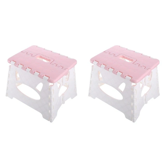 2 Pcs Cartoon Stool for Children Small Footstool Step Stools Kids Fold Sofa