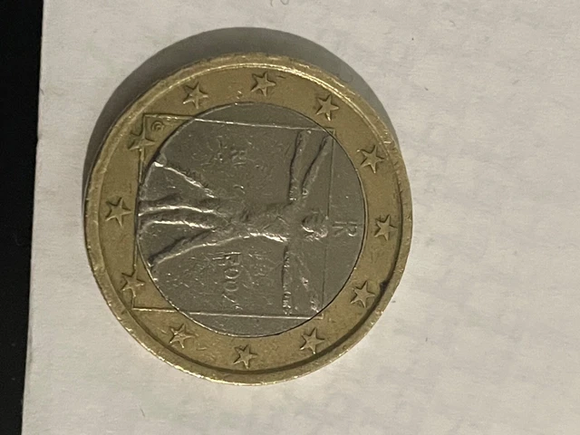 PIÈCE 1 EURO italienne Rare de Léonard de Vinci 2002 EUR 400,00