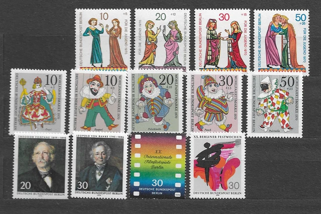 Berlin West 1970 komplett ohne Heuss Mi. 353 - 358; 372 - 378 ** postfrisch