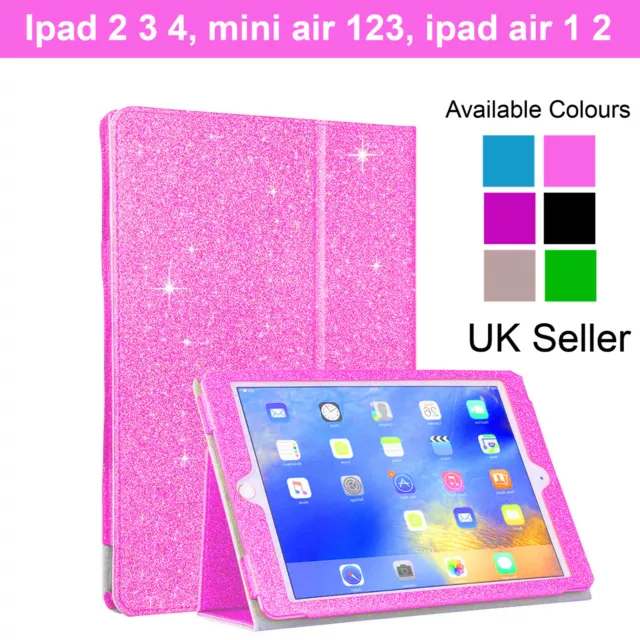 New Smart Stand Leather Magnetic Case Cover For Apple iPad 4 3 2 mini Air 2 Pro