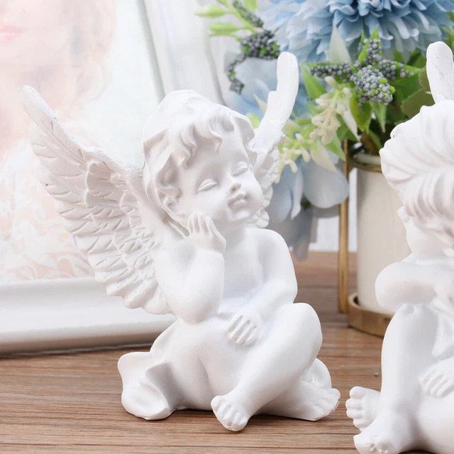 Baby Figures Cherub Wing Angel Statue Adornos Navideños Para Exterior