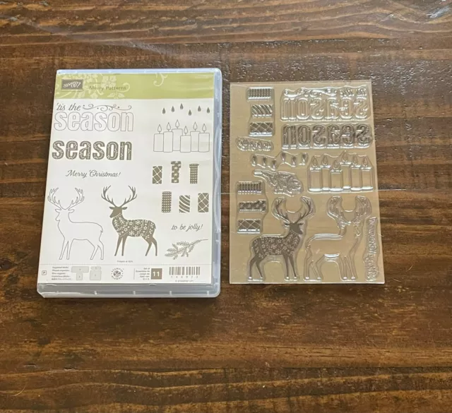 Stampin' Up! Merry Patterns ~ New ~ Photopolymer Stamp Set ~ Christmas, Deer