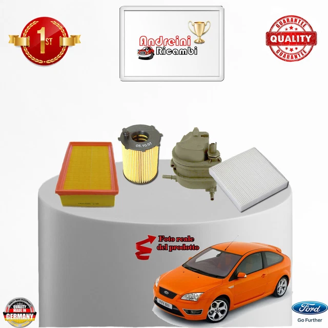 Kit Tagliando 4 Filtri Ford Focus 2 Serie C Max 1.6 Tdci Dal - Foto 5