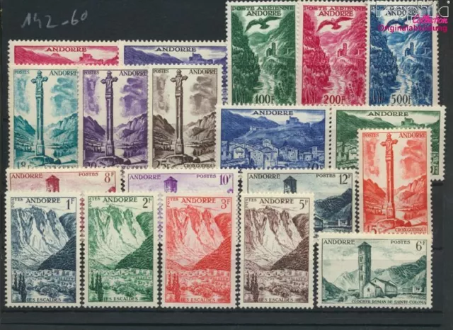 Briefmarken Andorra - Französische Post 1955 Mi 142-160 (kompl.Ausg.) Jahr(94758
