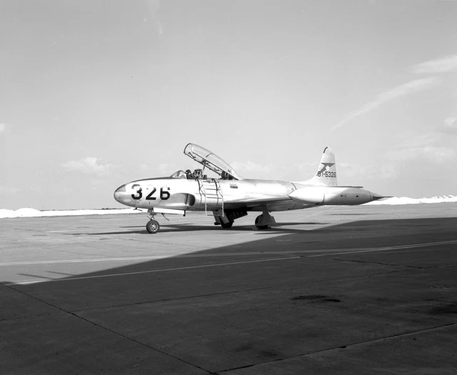 JASDF, LOCKHEED T33A, 715323 at Misawa, Japan, 1975 Large B&W Neg