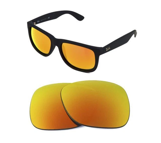Nuove lenti polarizzate di ricambio rosso fuoco per occhiali da sole Ray Ban Ban RB4221 50 mm