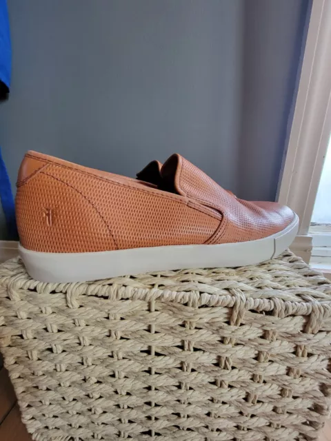 FRYE MENS SNEAKER Size 10.5 Brett High Cognac Leather Athletic
