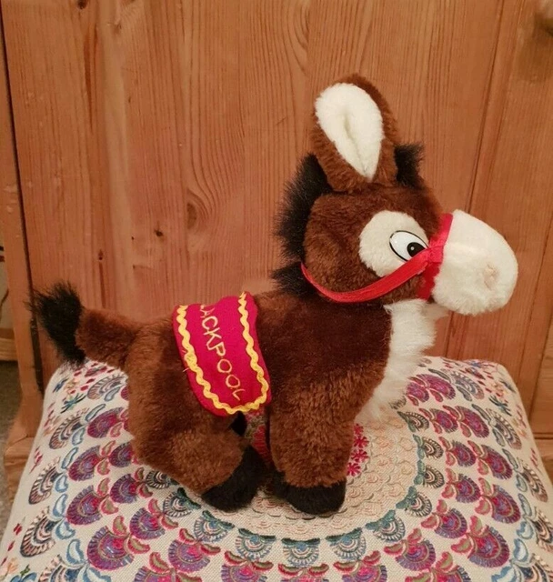 VINTAGE BLACKPOOL PLEASURE Beach Donkey Souvenir Soft Plush Stuffed