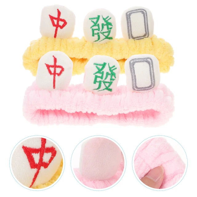 2 Pcs Gesichtshaarband Mahjong-Partyartikel Haarschmuck Schal