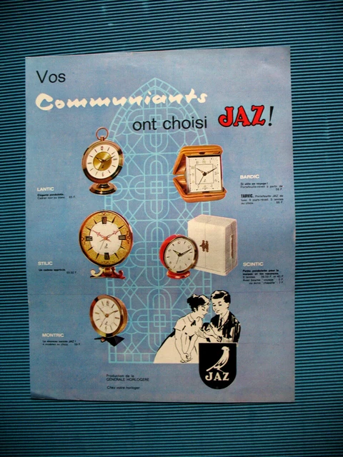 Press Advertisement Jaz Watchmaking Pendullets Ravic Darlic Quinzic Ad 1963