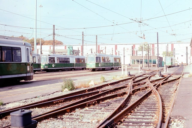 Original Trolley Slide MBTA Yard  Brookline Massachusetts 02/1980 Slide 21