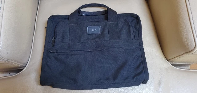 TUMI Slim Briefcase. Zip-Around Portfolio. Ballistic Nylon. Black. Style 207.