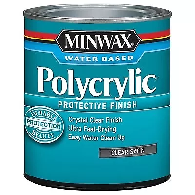 Polycrylic Protective Finish, Satin Clear, .5-Pint 233334444