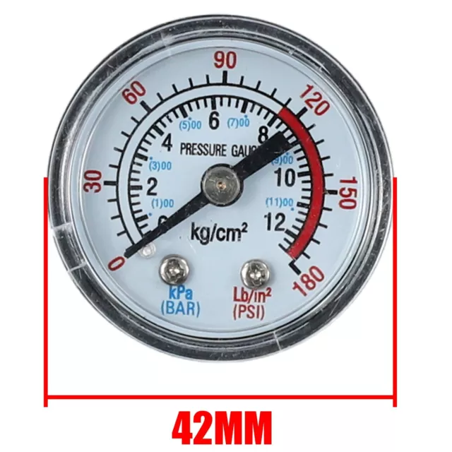 Air-Compressor Pneumatic Hydraulic Fluid Pressure Gauge 0-12Bar / 0-180PSI