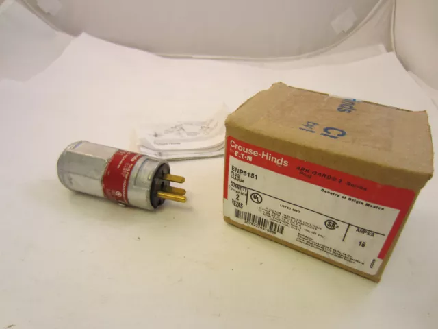 Crouse Hinds Enp5151 Explosion Proof 15 Amp 120V Plug New In Box