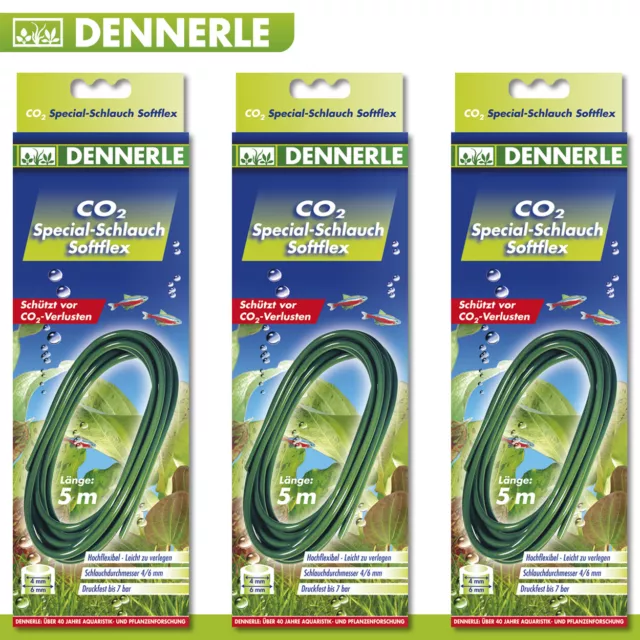 Dennerle 3 x 5 M Co ₂ Spezial-Schlauch Softflex Aquarium Accessoire