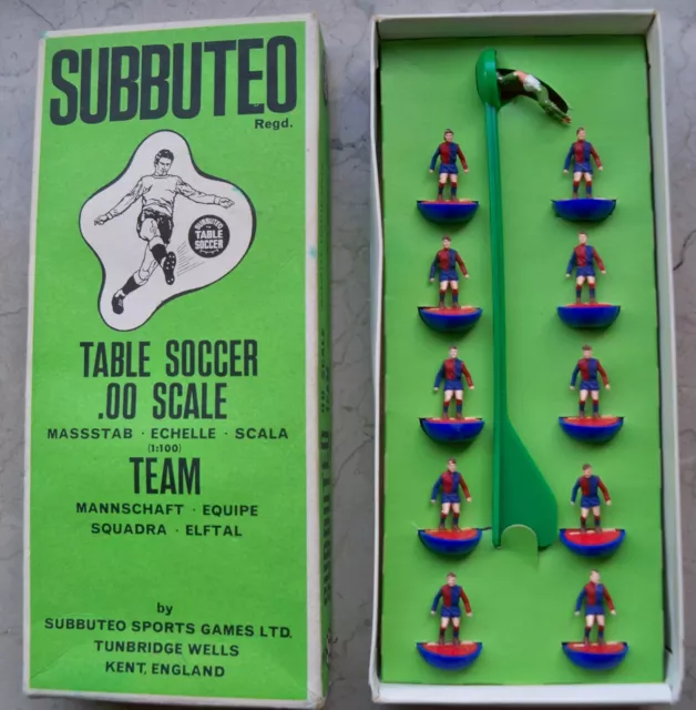 Subbuteo Team Cagliari Genoa Hw Ref N 72 Players And Long Box Mint Conditions