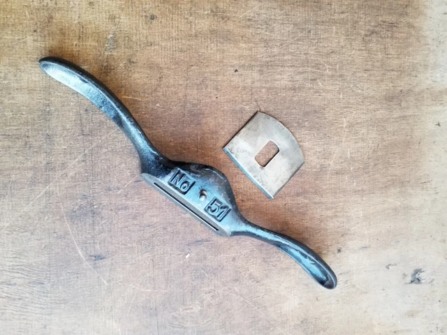 Vintage Stanley No 51 Spoke Shave Flat Bottom **Spares or repair** 5