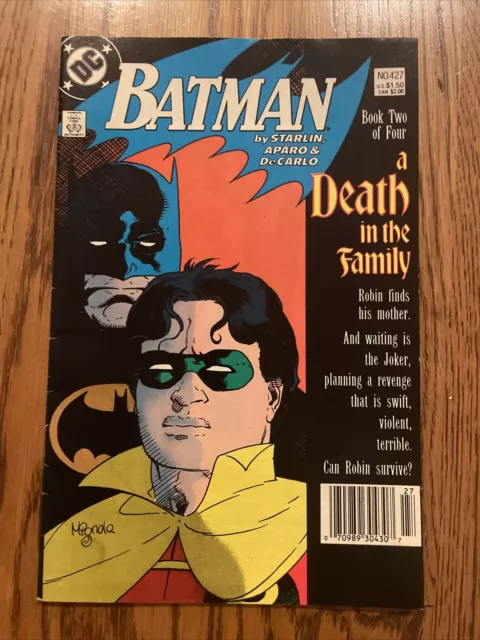 BATMAN #427 (DC Comics 1988) Death In The Family Part Two Robin Joker   VF/FN
