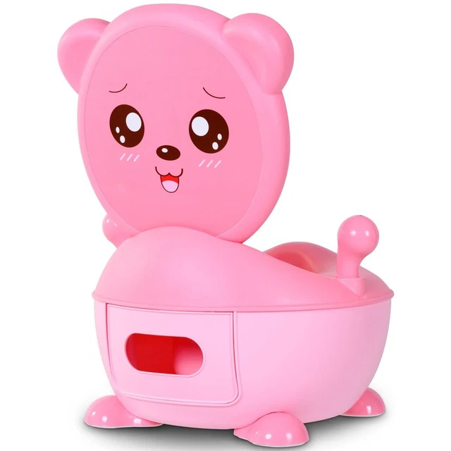Vasino Toilette WC per Bambini, Toilette in Plastica Ecologico Rosa
