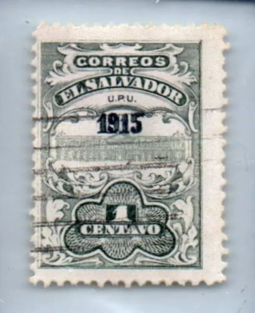 1915 EL SALVADOR Stamp - Palace, Overprint "1915" 1c SC#414 1811A