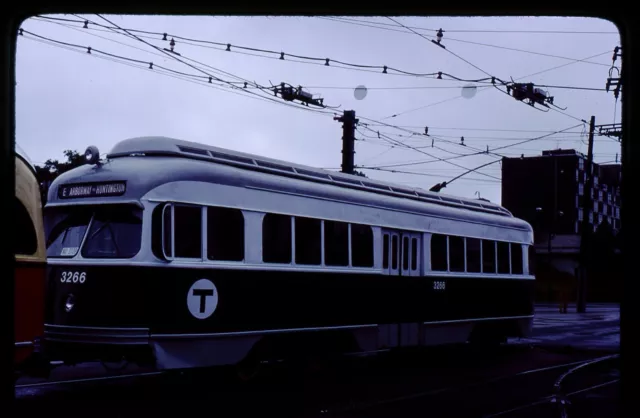 Trolley Slide - Boston MBTA T #3266 PCC Streetcar 1979 After Rebuild Riverside