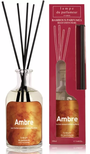 Bâtonnet bambou huile parfumé parfum ambiance senteur ambre aux huiles essentiel