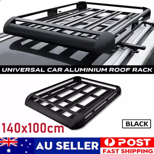 Aluminium Alloy Car 4WD 4x4 Roof Rack Basket Cargo Luggage Carrier Box Bar 1.4m