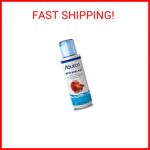 Aqueon Aquarium Fish Tank Betta Bowl Plus Water Conditioner, 4 Ounce